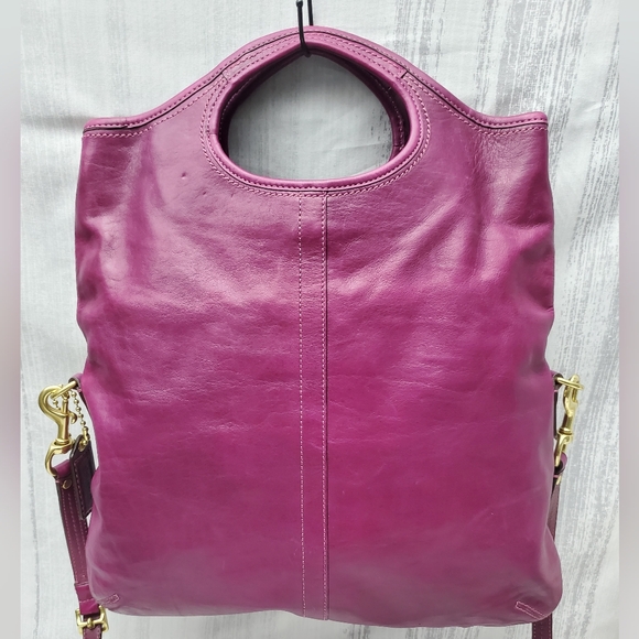 Coach Ergo Convertible Tote bag, style #12250 from 2008 Magenta Brass Hardware - Picture 3 of 17